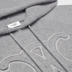 triomphe hoodie in sporty wool and cashmere