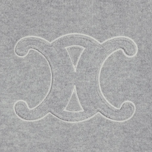 triomphe hoodie in sporty wool and cashmere
