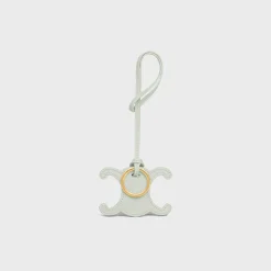 TRIOMPHE KEYRING CHARM in SMOOTH CALFSKIN