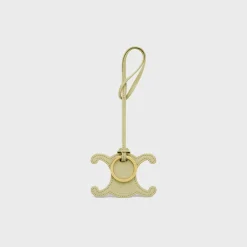 TRIOMPHE KEYRING CHARM IN SMOOTH CALFSKIN