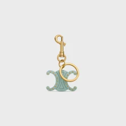 TRIOMPHE KEYRING CHARMS in ACETATE with GOLD FINISHING