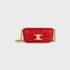 TRIOMPHE LIPSTICK CASE ON CHAIN IN NILOTICUS CROCODILE