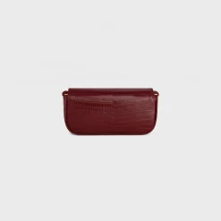 TRIOMPHE LIPSTICK CASE ON CHAIN IN LIZARD