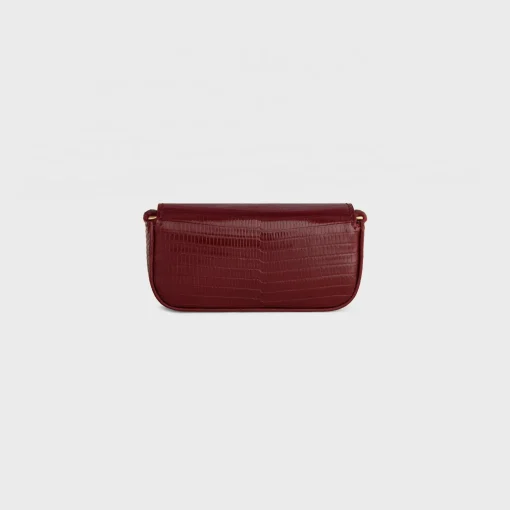 TRIOMPHE LIPSTICK CASE ON CHAIN IN LIZARD