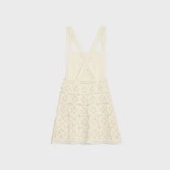 triomphe mini dress in crocheted cotton