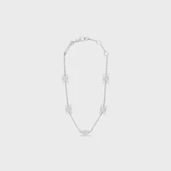 Triomphe Mini Triomphe Bracelet in Brass with Rhodium Finish