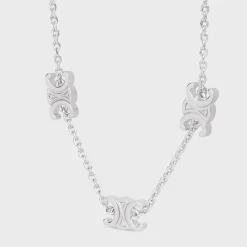 Triomphe Mini Triomphe Bracelet in Brass with Rhodium Finish