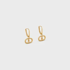 Triomphe Mobile Earrings in Brass with Gold Finish