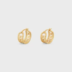 Triomphe Multi Hoops in Brass with Gold Finish