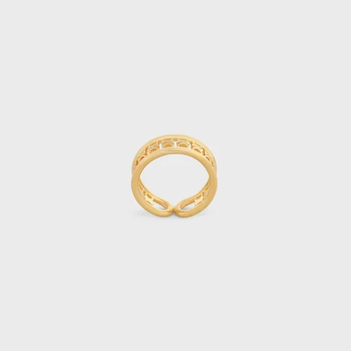 Triomphe Multi Ring in Brass with Gold Finish