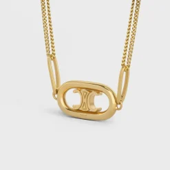 Triomphe Necklace in Gold Brass