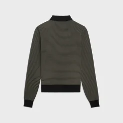 triomphe polo shirt in finely striped cotton jersey