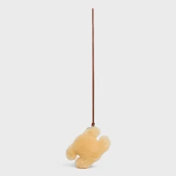 TRIOMPHE POM-POM KEYRING in SHEARLING AND SMOOTH CALFSKIN