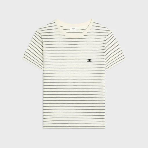 TRIOMPHE REGULAR T-SHIRT IN STRIPED JERSEY