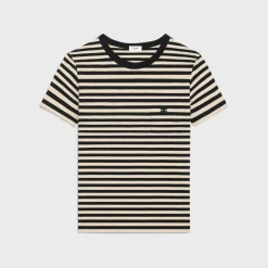 triomphe regular t-shirt in striped jersey
