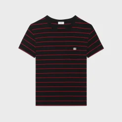 triomphe regular t-shirt in striped jersey