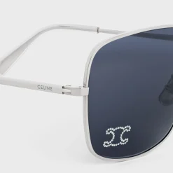 Triomphe Rhinestone 01 Sunglasses in Metal with Crystals