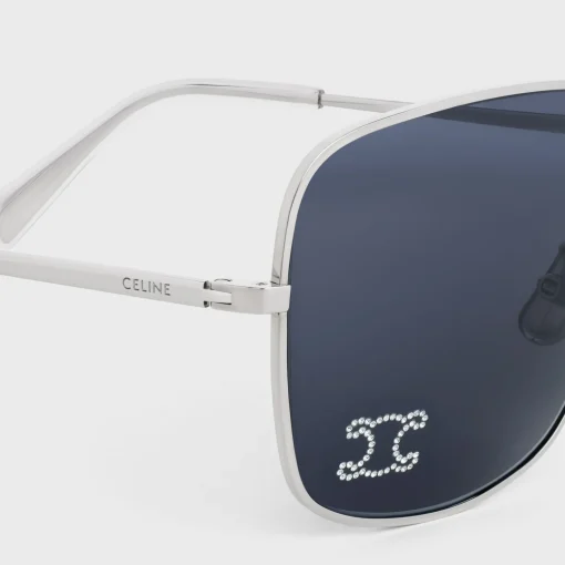 Triomphe Rhinestone 01 Sunglasses in Metal with Crystals