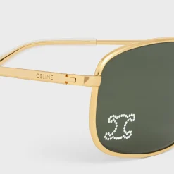 Triomphe Rhinestone 02 Sunglasses in Metal with Crystals