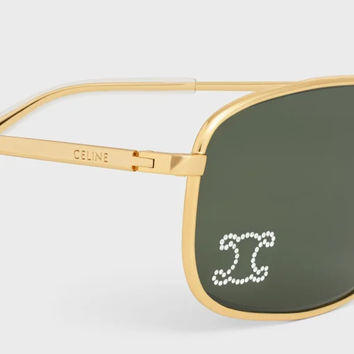 Triomphe Rhinestone 02 Sunglasses in Metal with Crystals