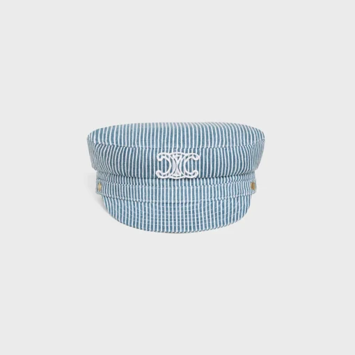 triomphe sailor cap in cotton hickory