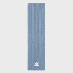 TRIOMPHE SCARF IN RIBBED CASHMERE WOOL