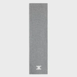 TRIOMPHE SCARF IN RIBBED CASHMERE WOOL