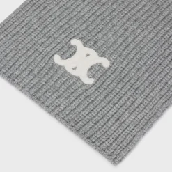 TRIOMPHE SCARF IN RIBBED CASHMERE WOOL