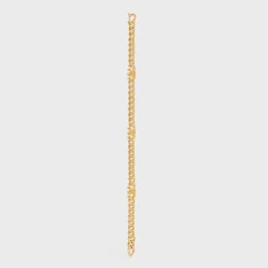 Triomphe Small Gourmette Bracelet in Brass with Gold Finish