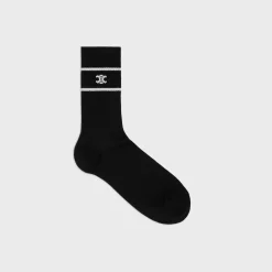 triomphe socks in striped cotton