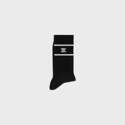 triomphe socks in striped cotton
