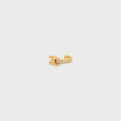 Triomphe Sparkle Earcuff in Strass and Brass with Gold Finish