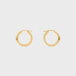 Triomphe Sparkle Hoops in Strass and Brass with Gold Finish