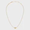 Triomphe Sparkle Necklace in Brass with Gold Finish and Strass