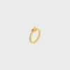 Triomphe Sparkle Ring in Strass and Brass with Gold Finish