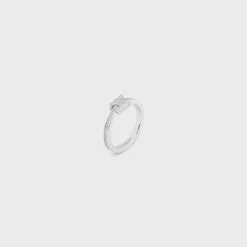 Triomphe Sparkle Ring in Strass and Brass with Rhodium Finish