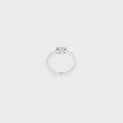 Triomphe Sparkle Ring in Strass and Brass with Rhodium Finish
