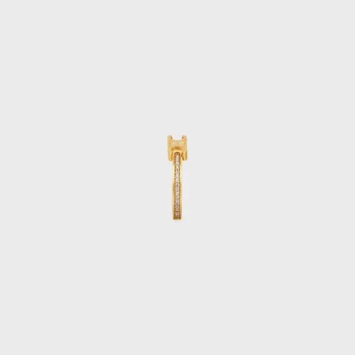 Triomphe Sparkle Ring in Strass and Brass with Gold Finish
