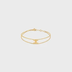 Triomphe Suspended Bracelet in Brass with Gold Finish