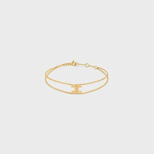 Triomphe Suspended Bracelet in Brass with Gold Finish