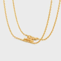 Triomphe Suspended Bracelet in Brass with Gold Finish