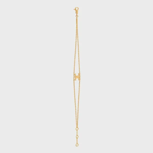 Triomphe Suspended Bracelet in Brass with Gold Finish