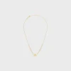 Triomphe Suspended Necklace in Brass with Gold Finish
