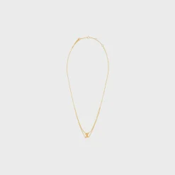 Triomphe Suspended Necklace in Brass with Gold Finish