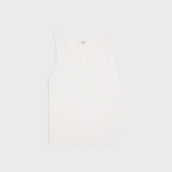 triomphe tank top in ribbed silk jersey