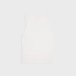 triomphe tank top in ribbed silk jersey
