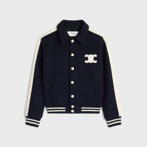 triomphe teddy jacket in double face cashmere