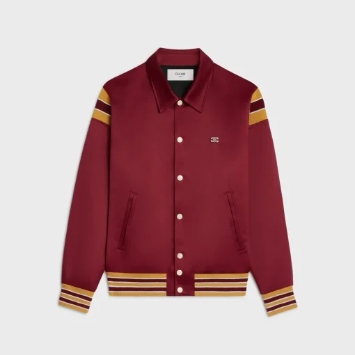 triomphe teddy jacket in satin
