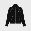 triomphe tracksuit jacket in velvet jersey