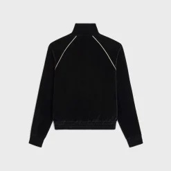 triomphe tracksuit jacket in velvet jersey